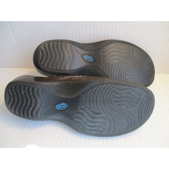 *SoftWalk Brown Mule Slides Leather Upper Accent Stitching - Size 9.5M - Picture 12 of 12